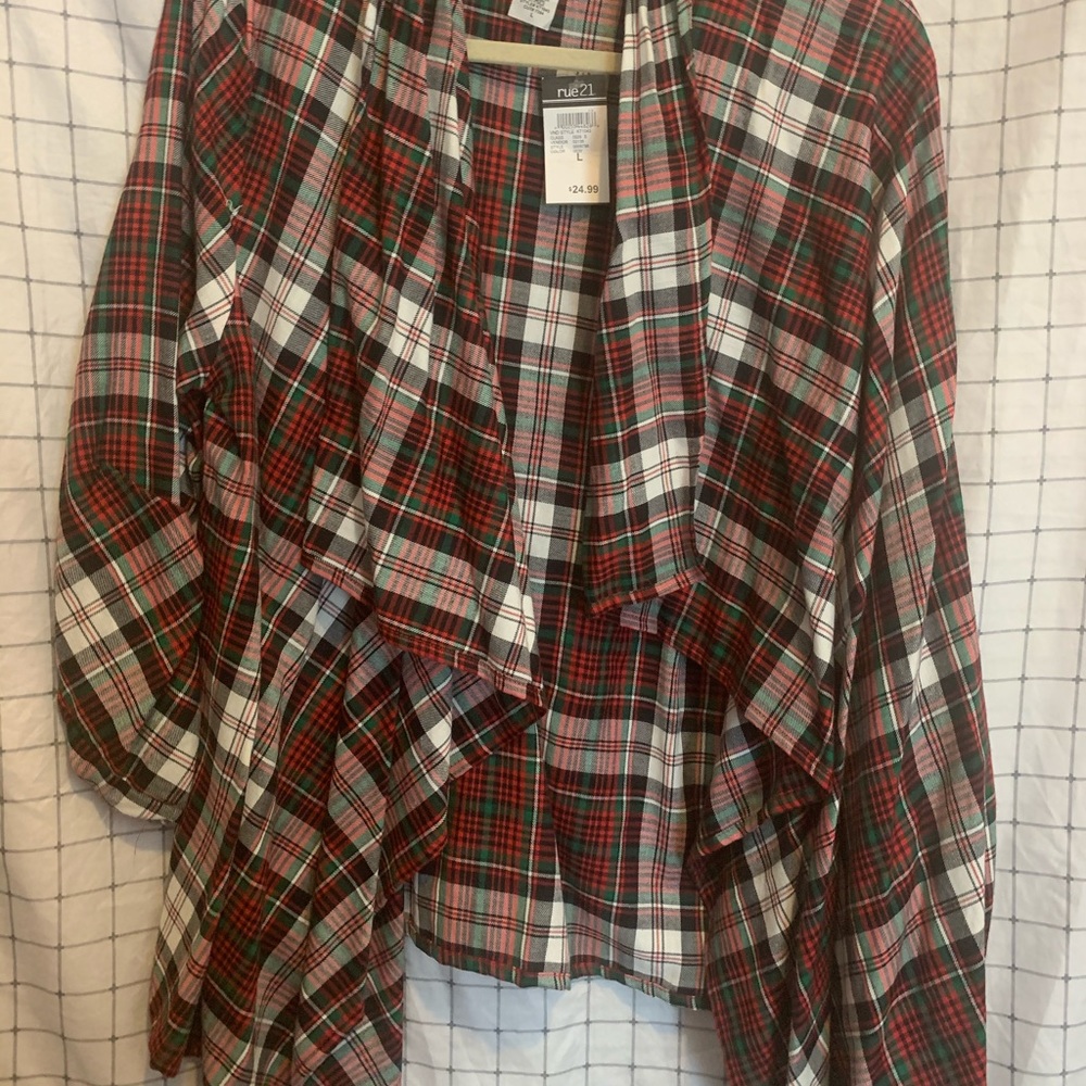 Plaid cardigan